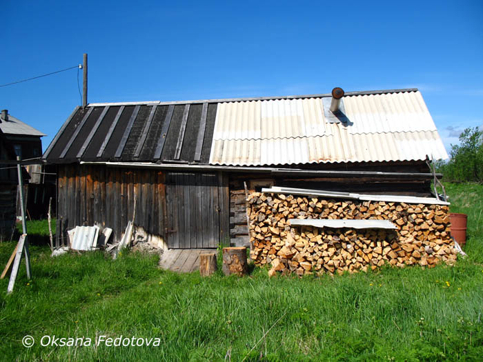 Brennholz am Dampfbad