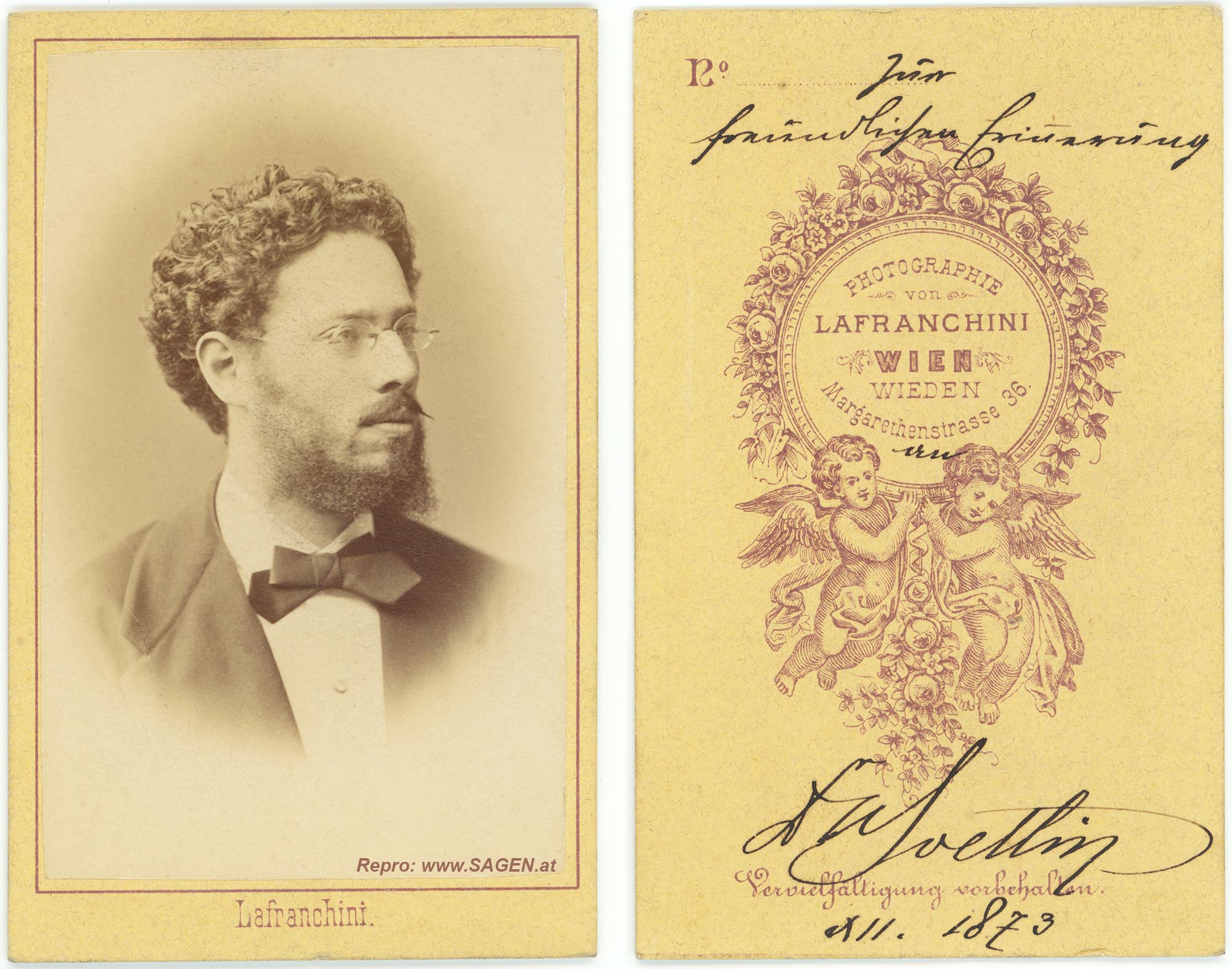 CdV Herrenporträt Atelier Lafranchini Wien 1873