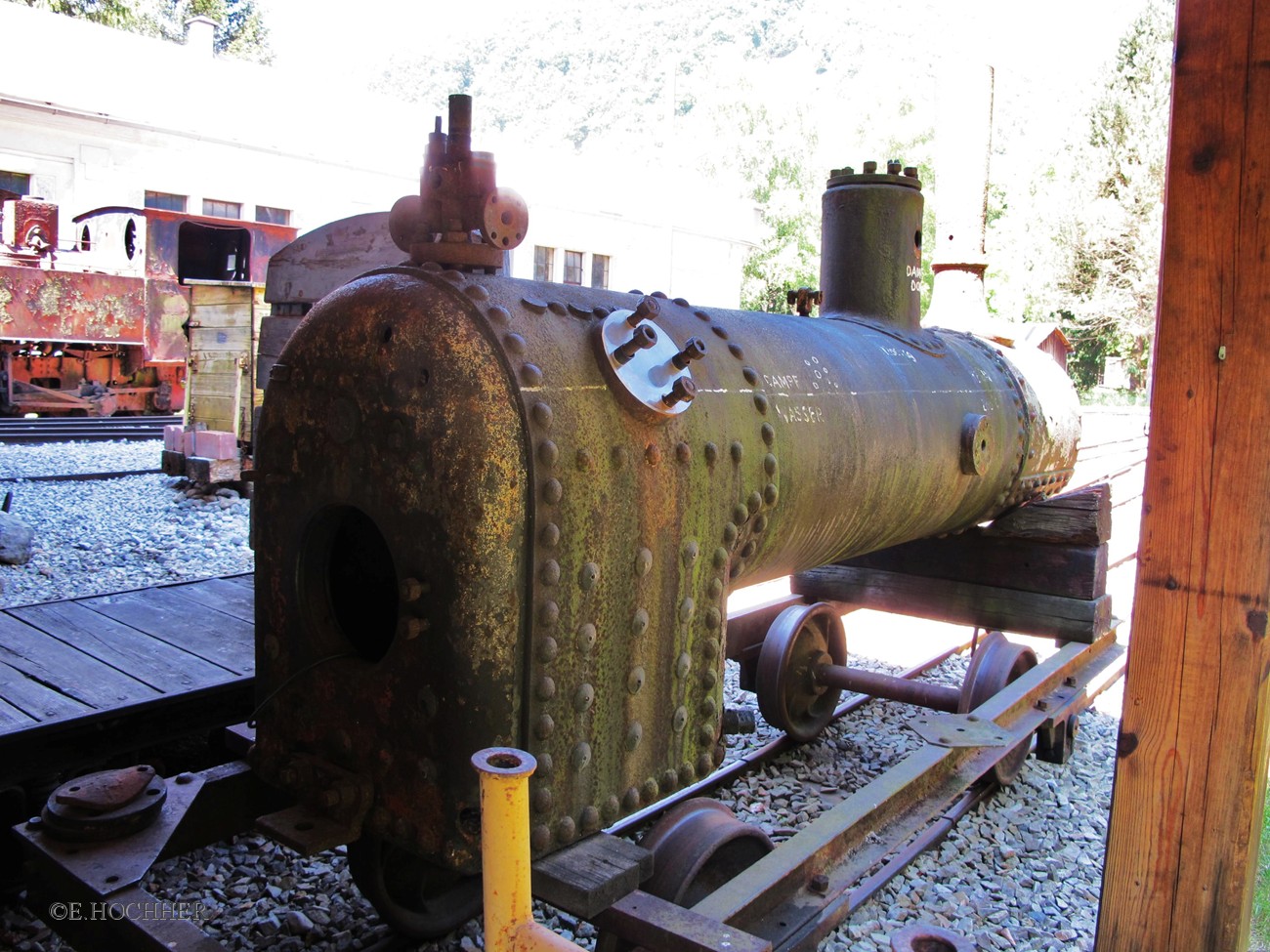 Dampfkessel im Feld-und Industriebahn-Museum in Freiland, Niederösterreich