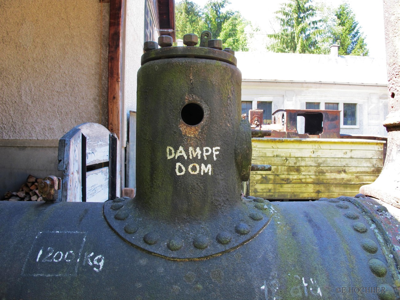 Dampfkessel im Feld-und Industriebahn-Museum in Freiland, Niederösterreich