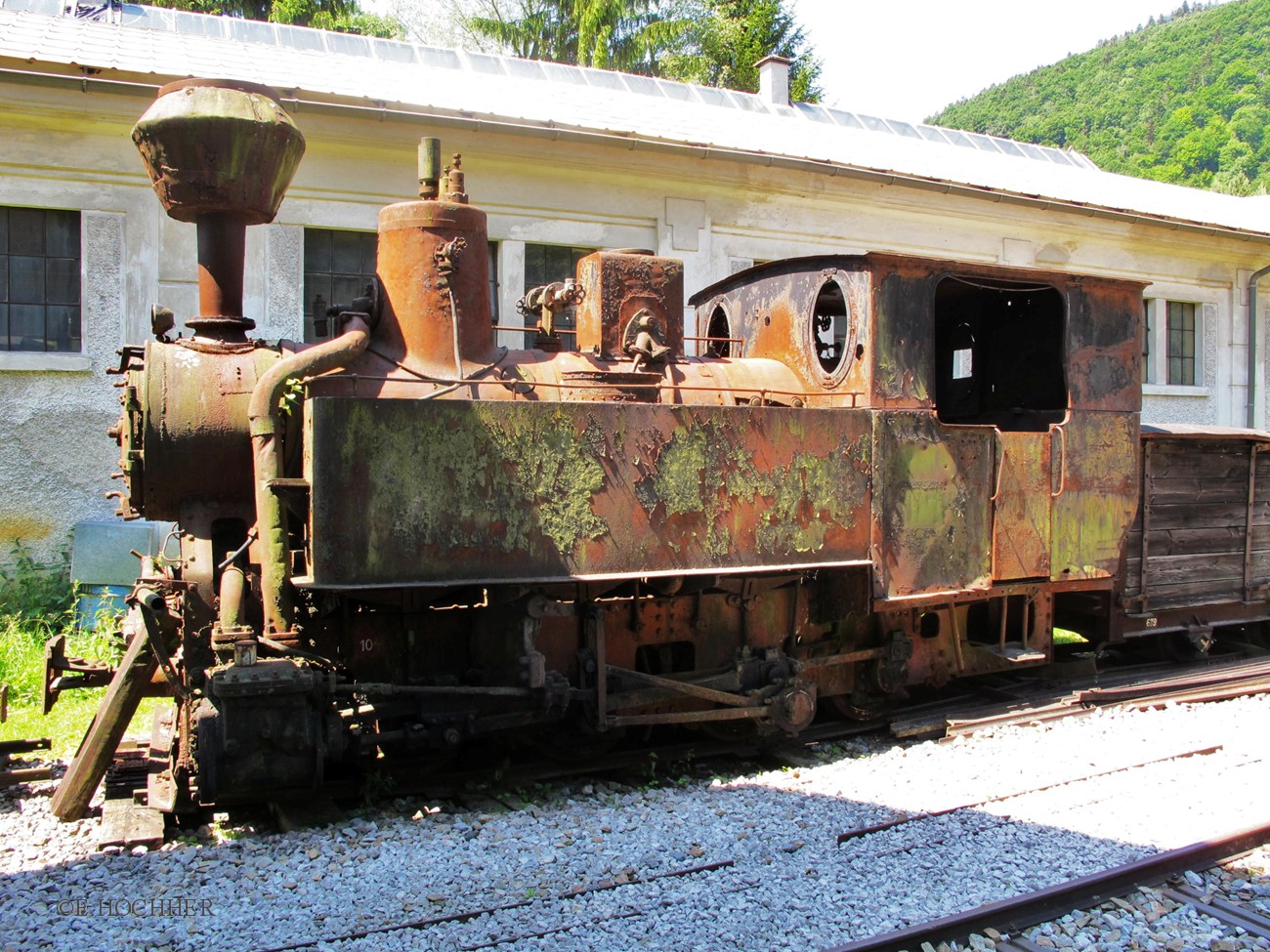 Dampflokomotive im Feld-und Industriebahn-Museum in Freiland, Niederösterreich