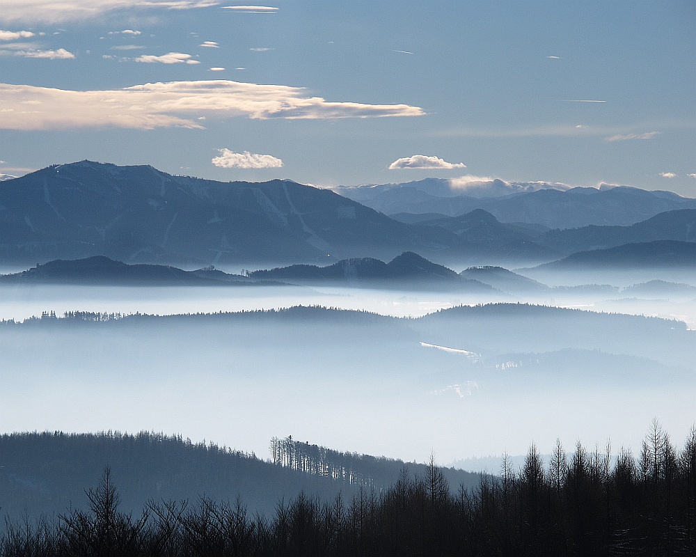 dem Nebel entflohen - ein prachtvoller Wintertag