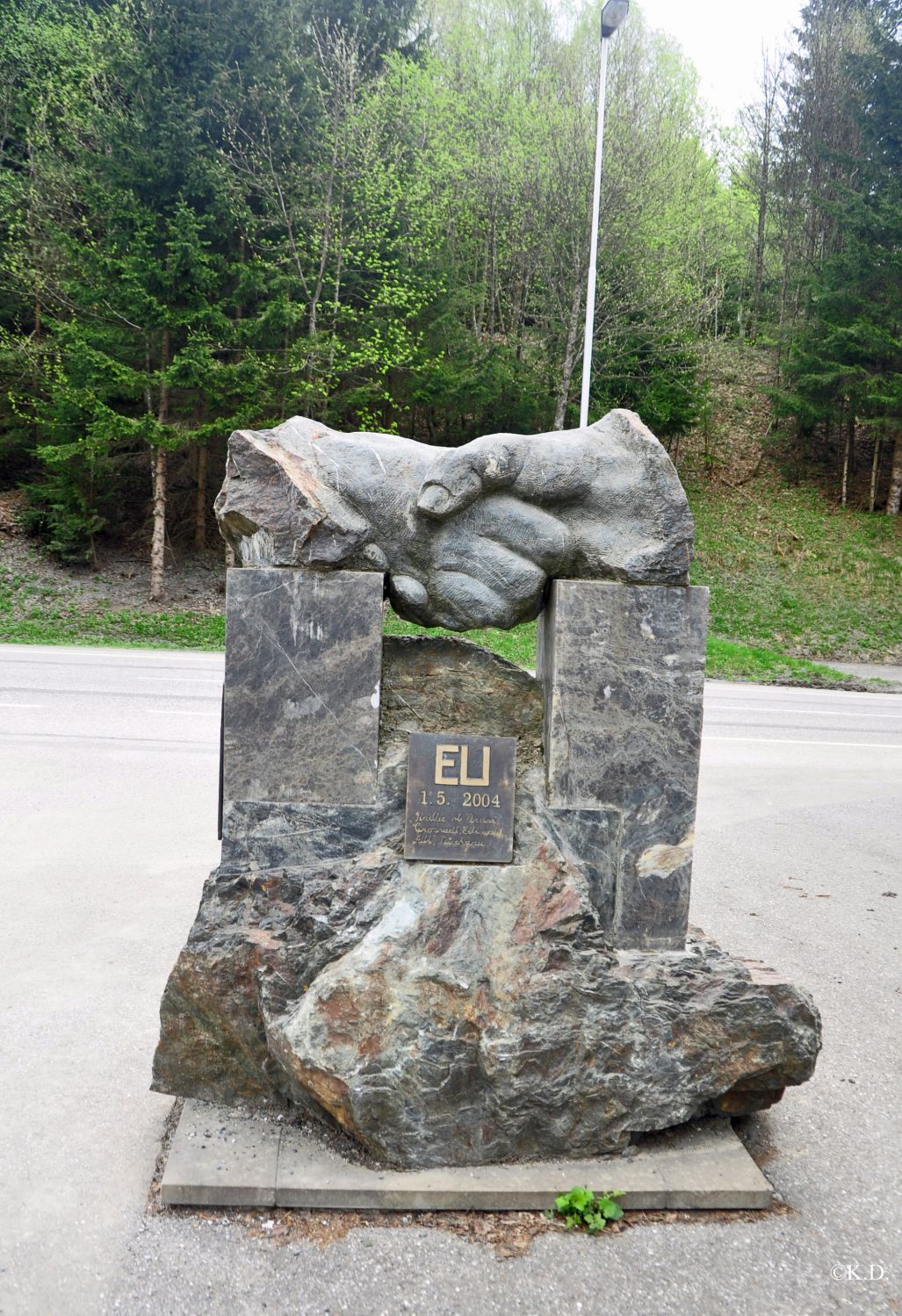 Denkmal am Radlpass zwischen Österreich und Slowenien