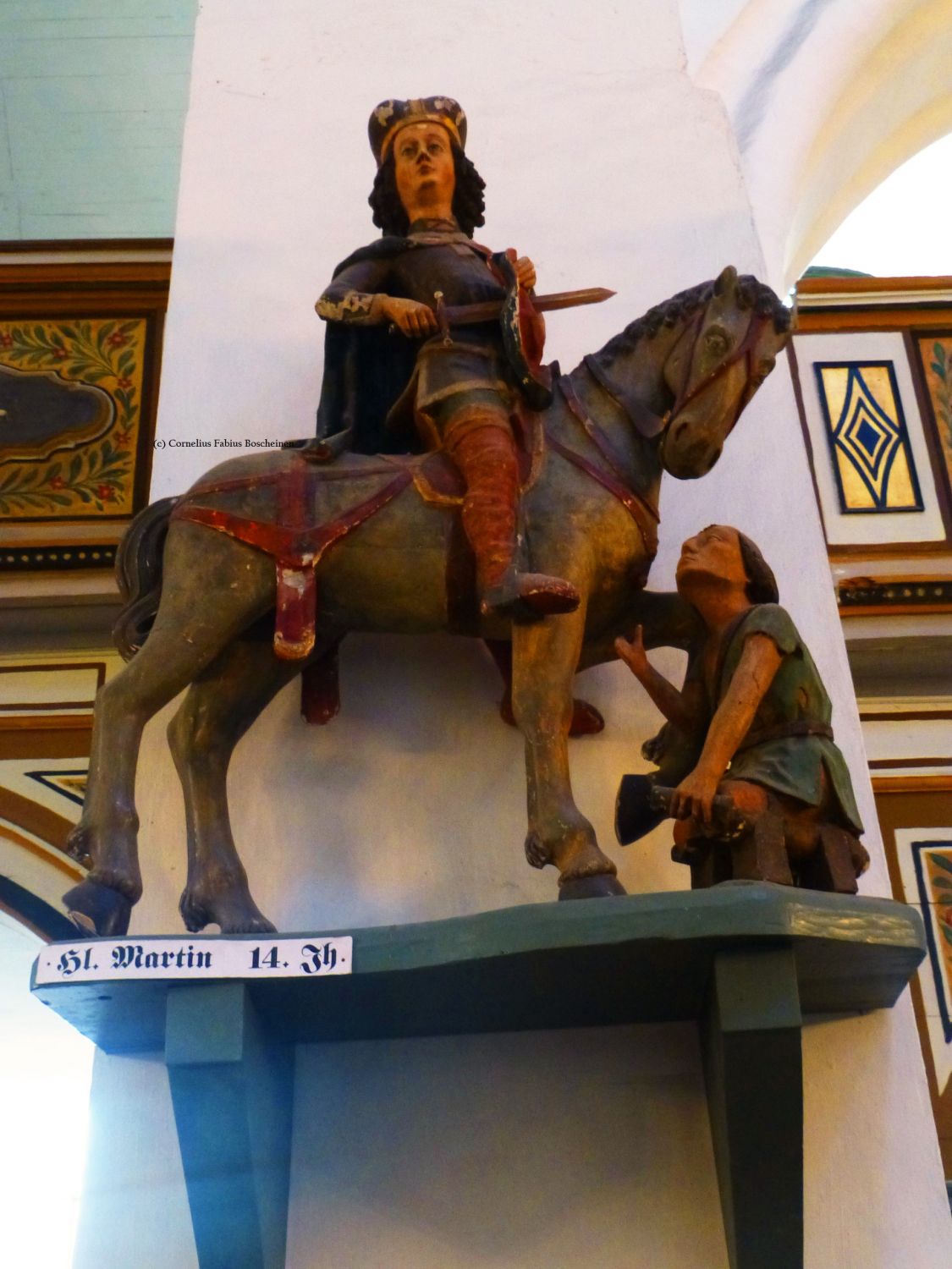 der heilige Martin in der St. Martinikirche zu Stolberg.