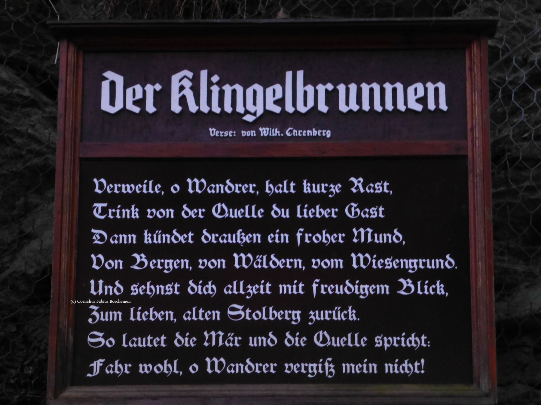 Der Klingelbrunnen „Klingenborn“ in Stolberg/Südharz.