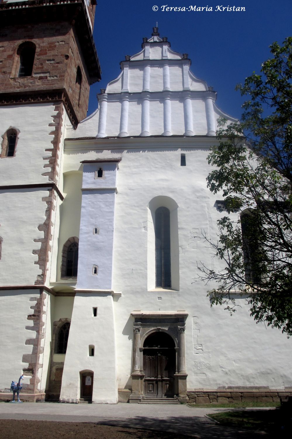 Detail Fassade Evangel. Kirche Bistritz