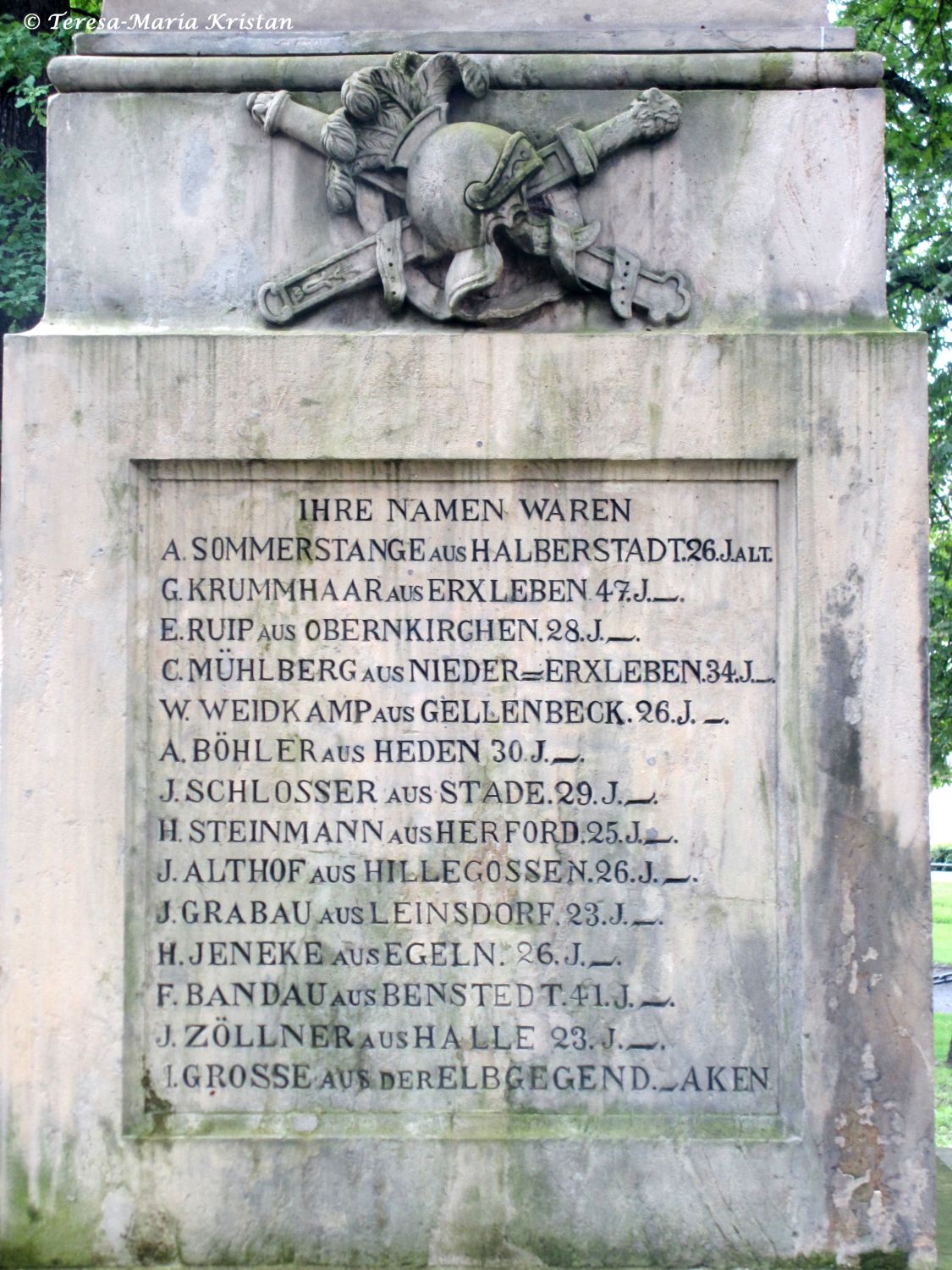 Detail Ferdinand von Schill-Denkmal in Braunschweig