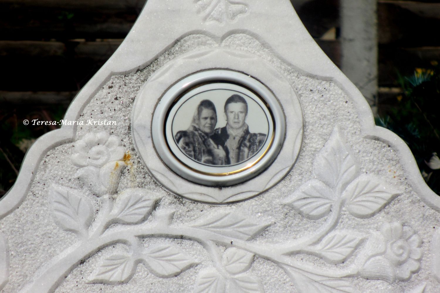 Detail Grabstein, Friedhof beim Moldaukloster Voronet