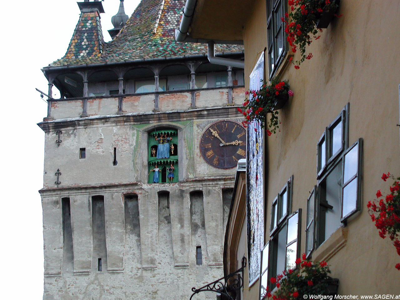 Detail Stundturm Sighisoara / Schäßburg