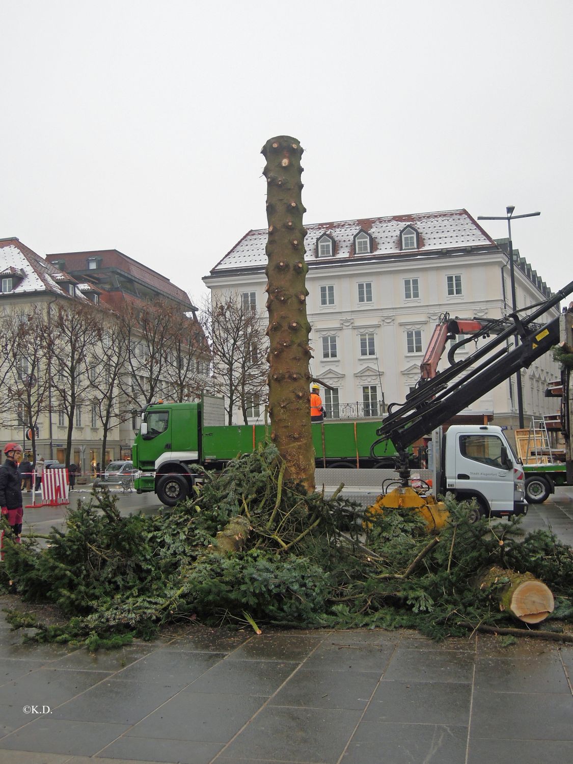 Dienstschluss für den Christbaum