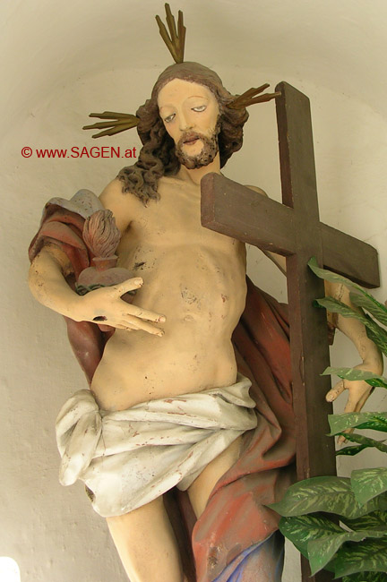 Ehemalige Brunnenfigur Herz Jesu