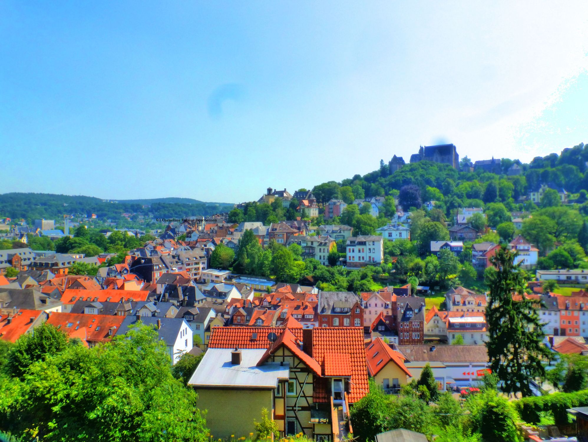 Eine der vielen wunderbaren Weitsichten von Marburg.