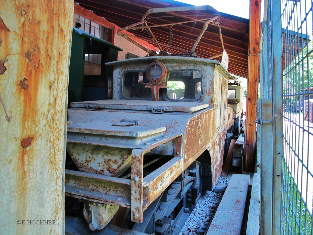 Elektrolokomotive im Feld-und Industriebahn-Museum in Freiland, Niederösterreich