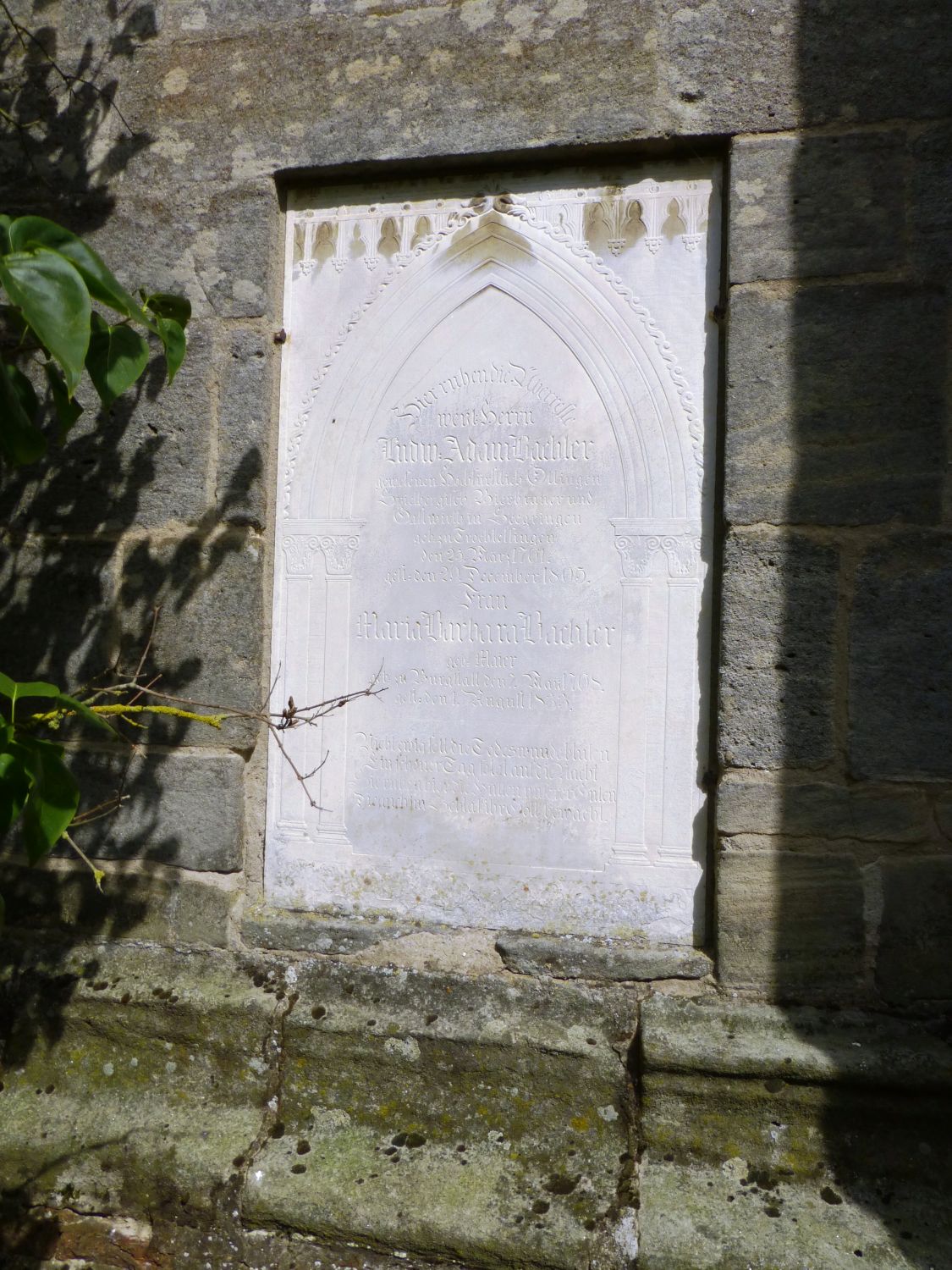 Epitaphium des Ehepaares Bächler