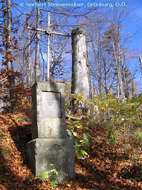 Erinnerungskreuz beim Lusen