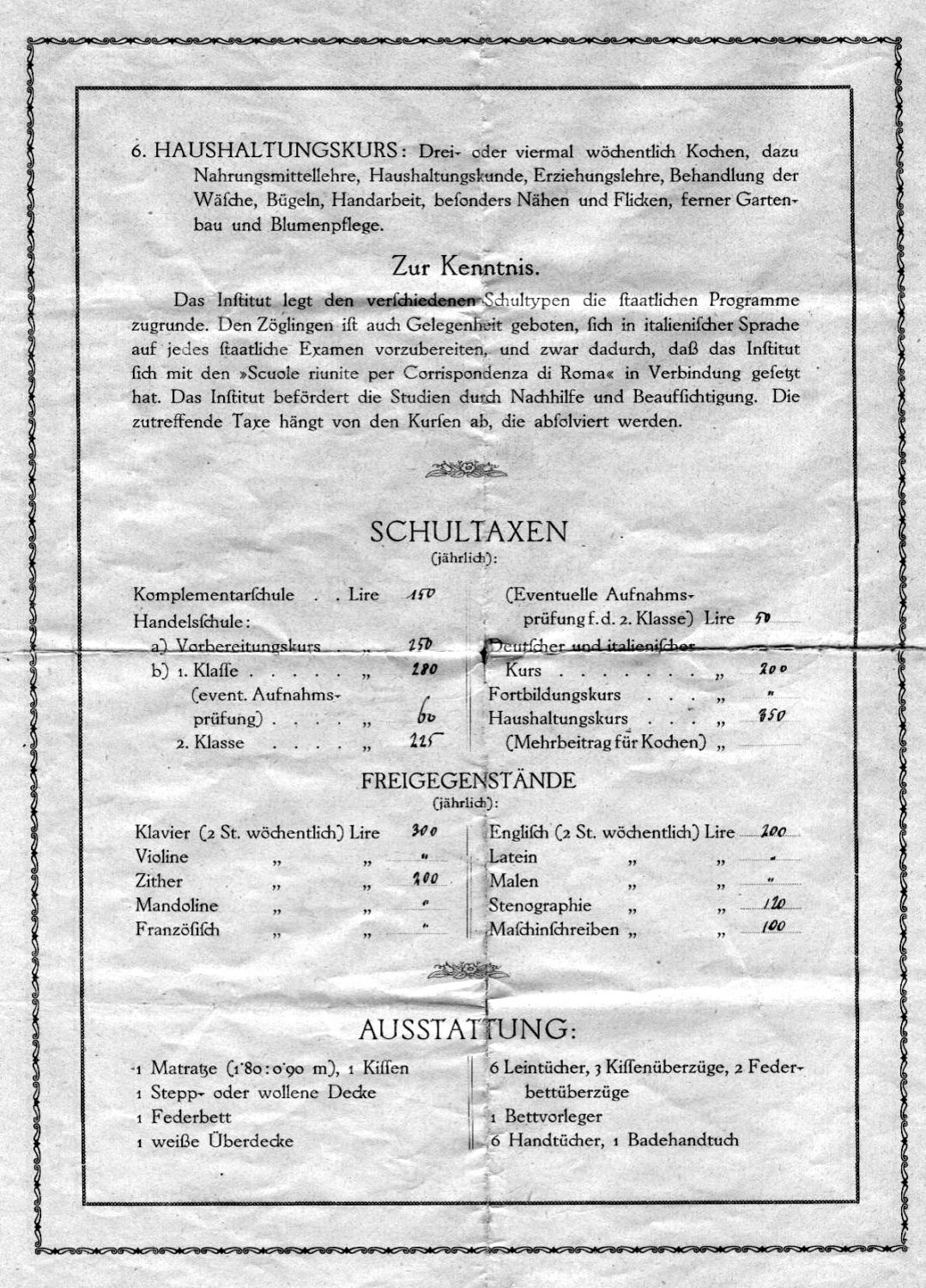 Erziehungsanstalt 1926