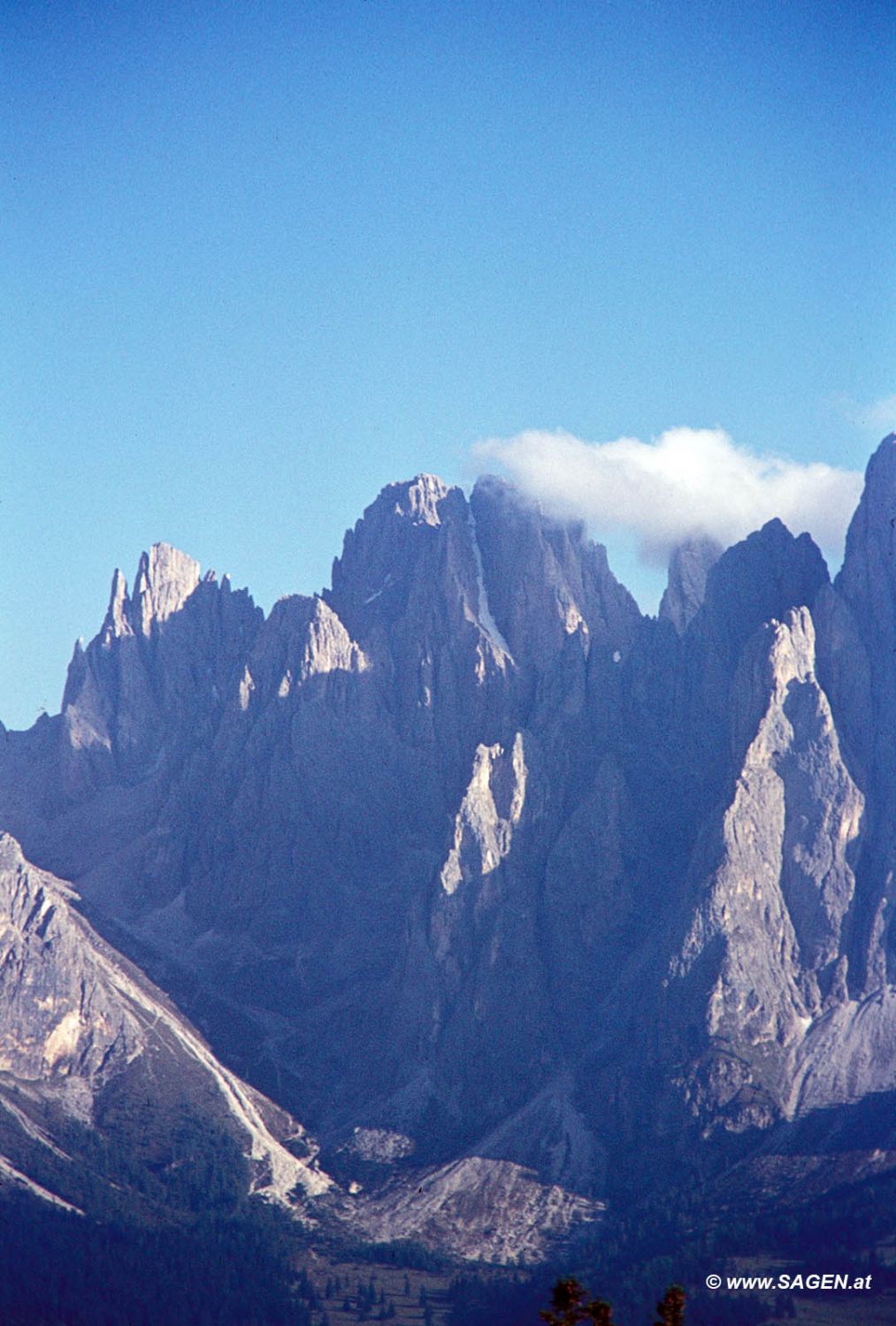 Fünffingerspitze und Grohmanspitze in der Langkofelgruppe Dolomiten