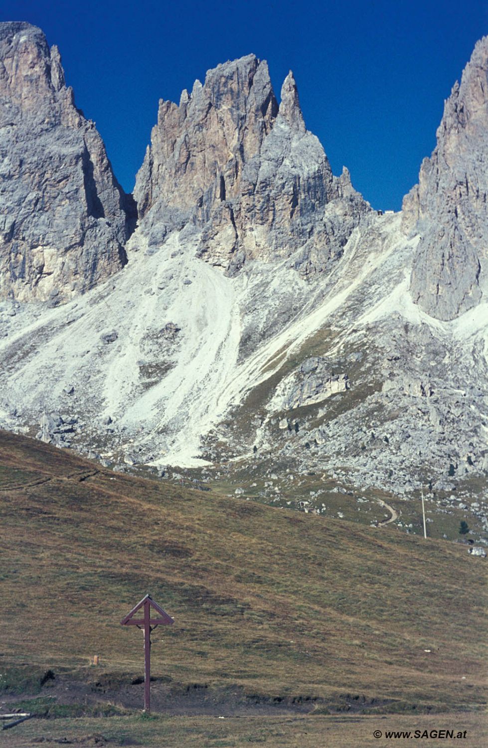 Fünffingerspitze von Osten - Langkofelgruppe Dolomiten