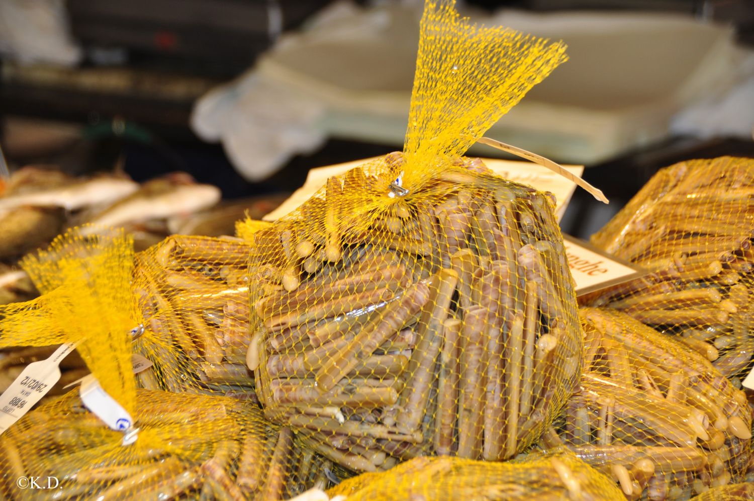 Fischmarkt in Venedig - Pfahlmuscheln