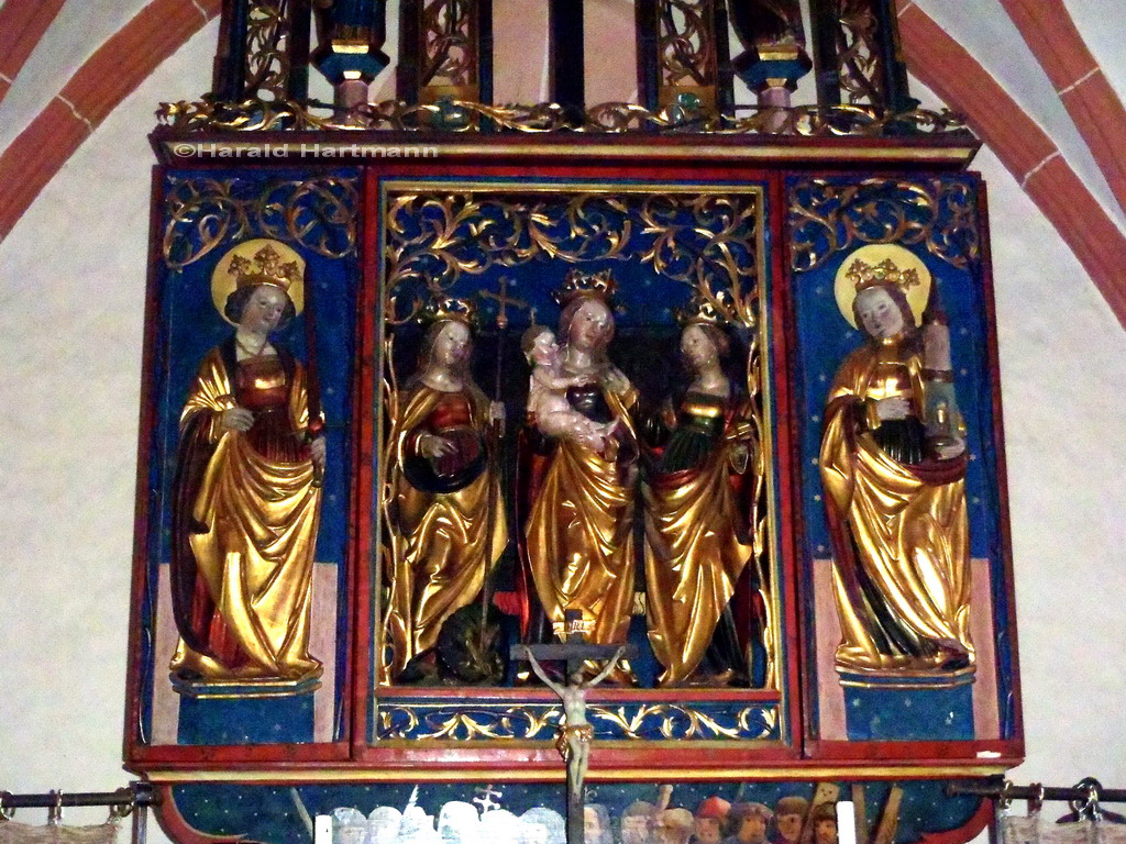 Flügelaltar drei heilige Madl - St Cäcilia, Althofen, Kärnten