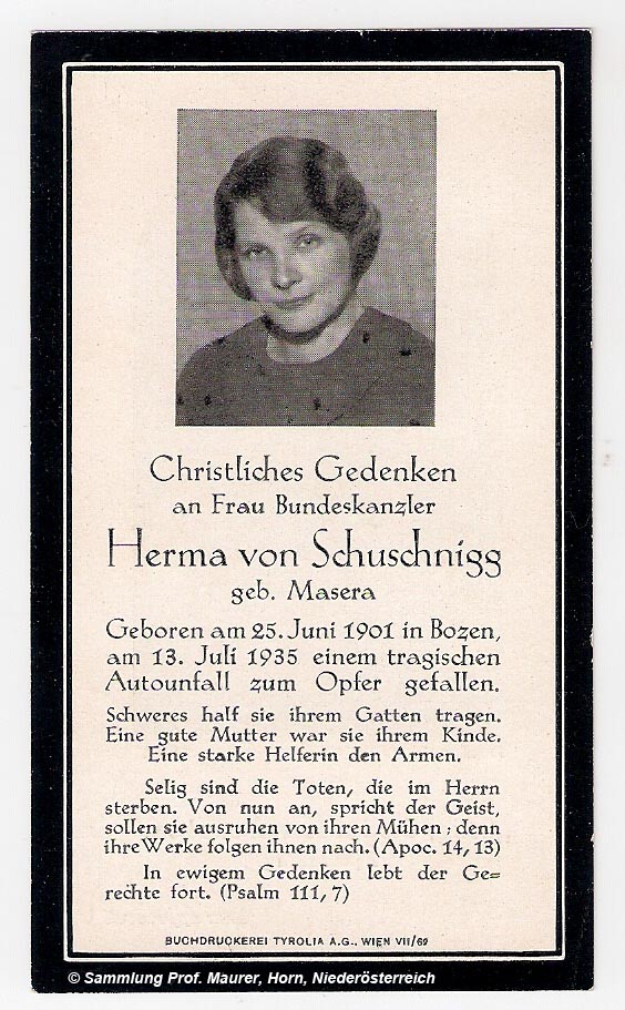 Frau Bundeskanzler Herma von Schuschnigg