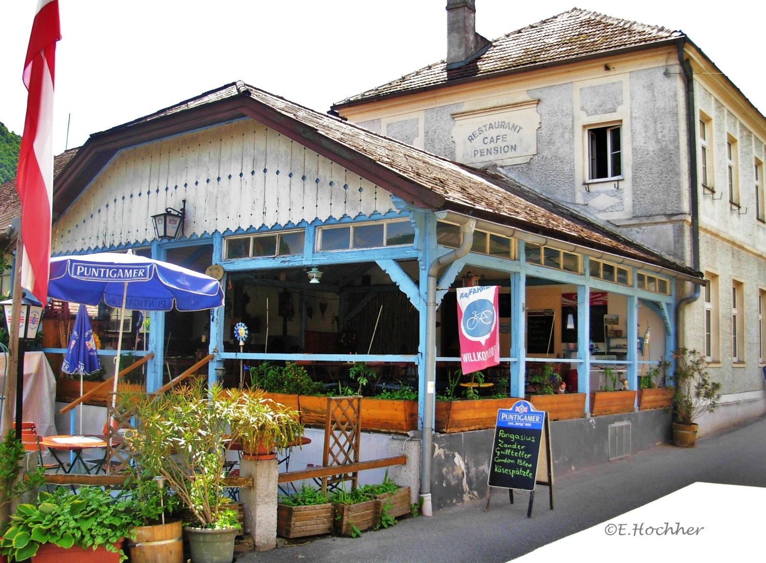 Gastgarten in Willendorf