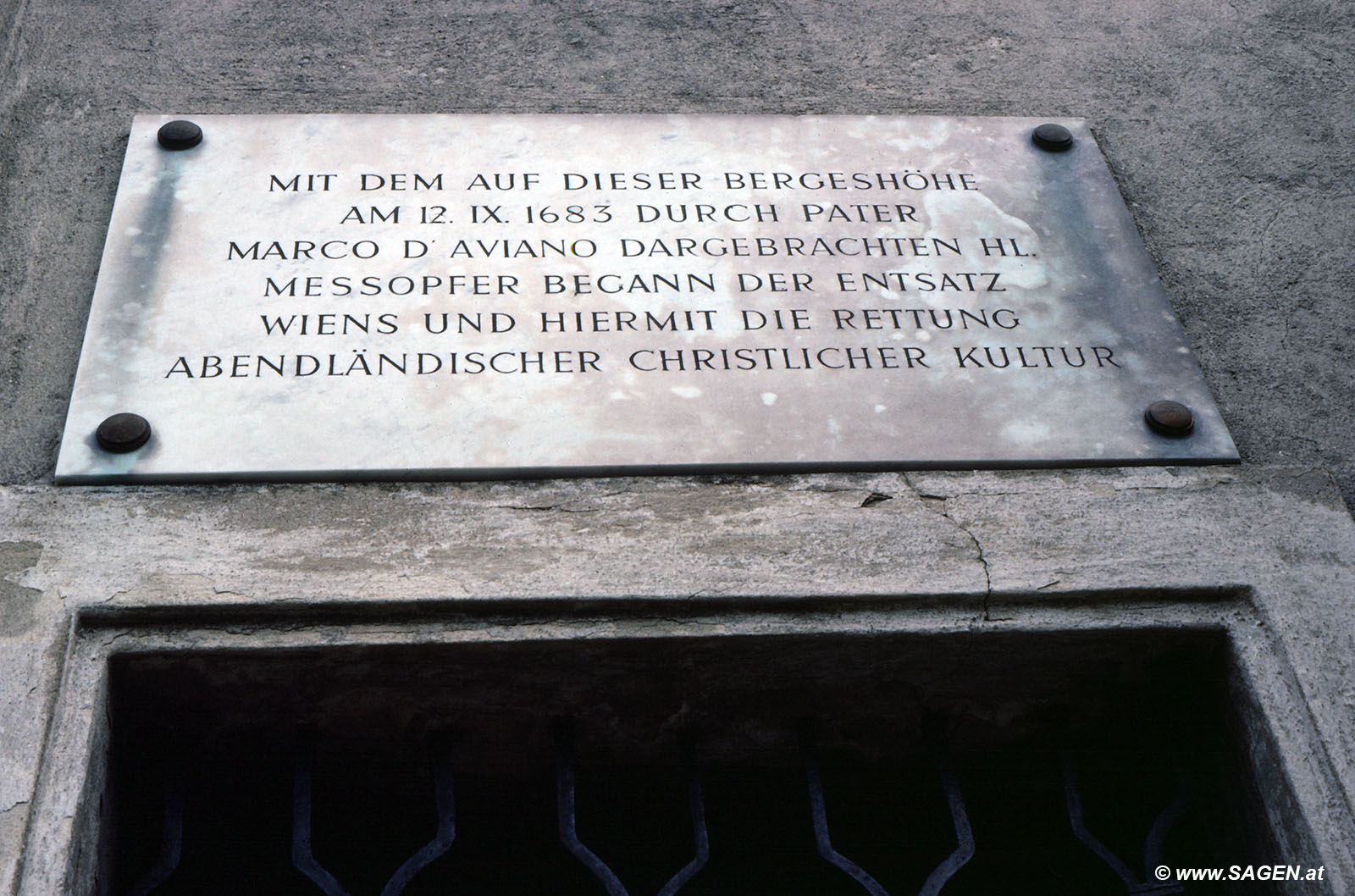 Gedenktafel Hl. Messe, Schlacht am Kahlenberg