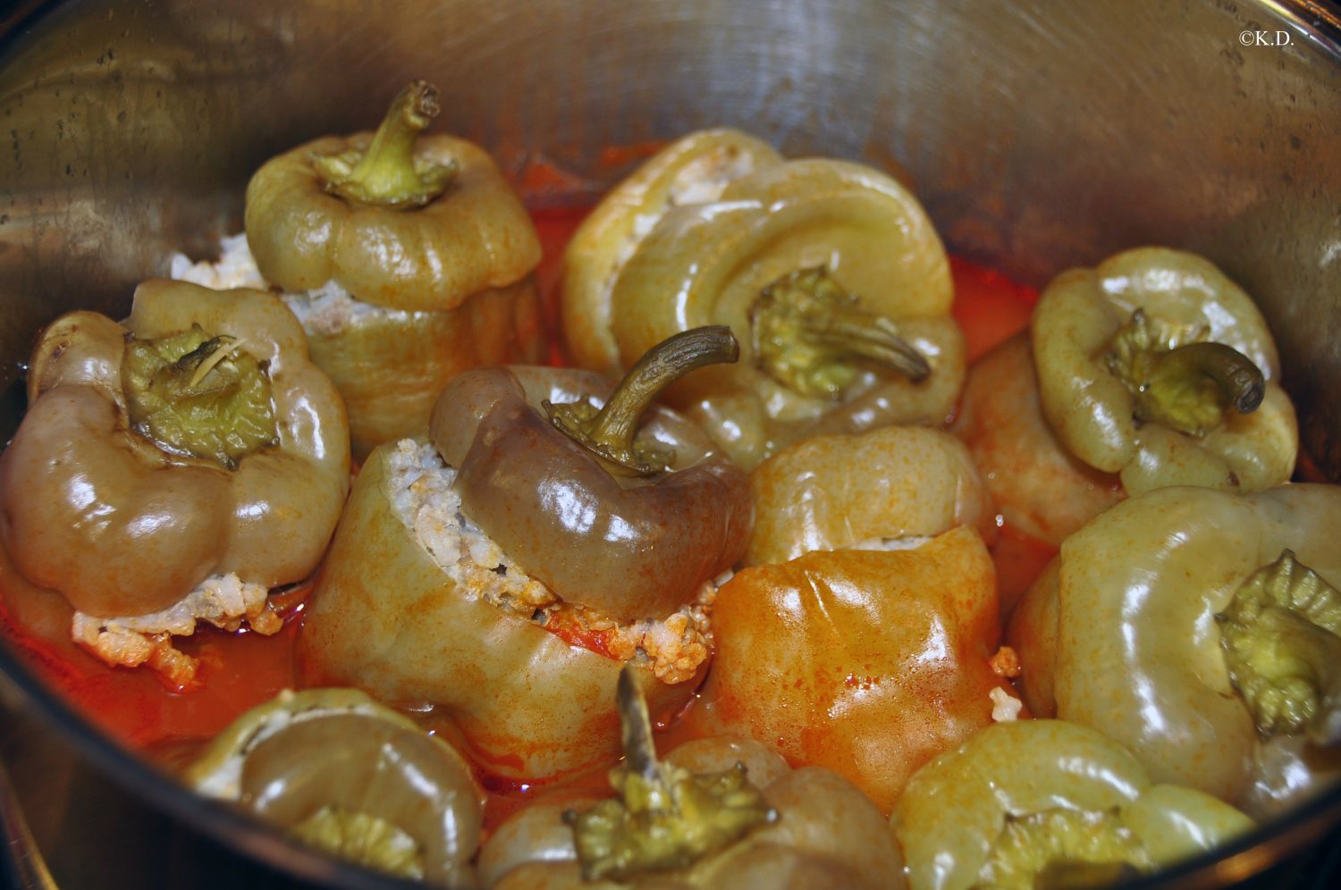 Gefüllte Paprika NACH dem Kochen