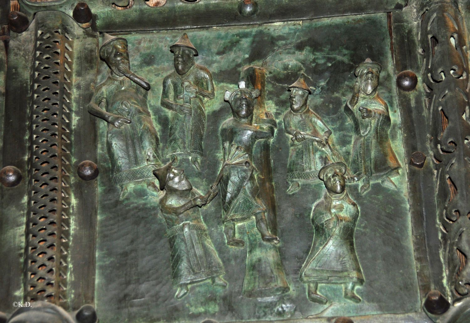 Geißelung Christi - Bronzetafel an der Kirchentüre von San Zeno in Verona