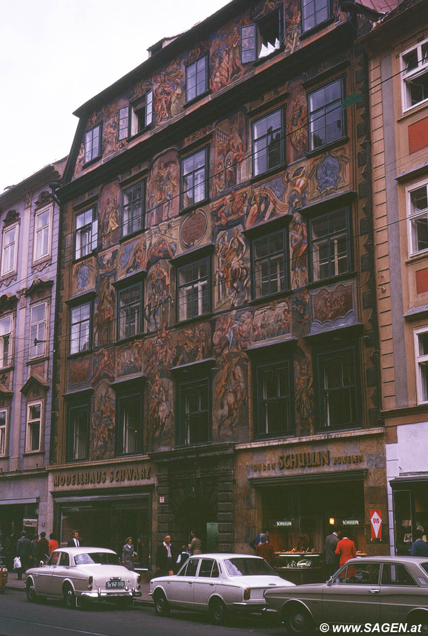 Gemaltes Haus in Graz, Herrengasse 3