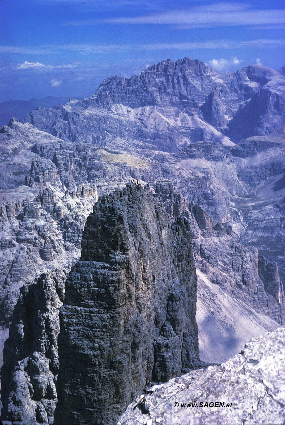 Gipfelbesteigung der Kleinen Zinne in den Dolomiten 1970er Jahre