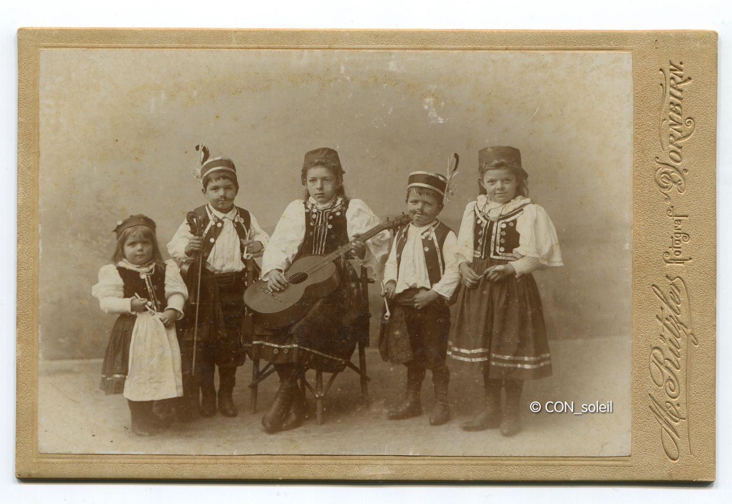 glückliche dornbirner musikanten etwa 1910