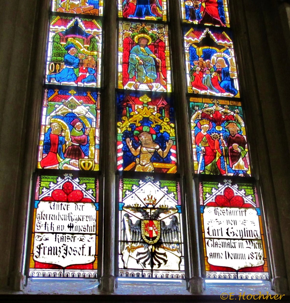 Gotisches Farbfensterjuwel, Detail