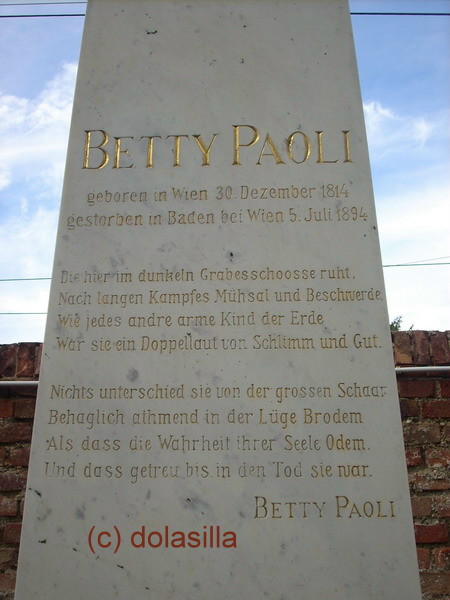 Grab von Betty Paoli