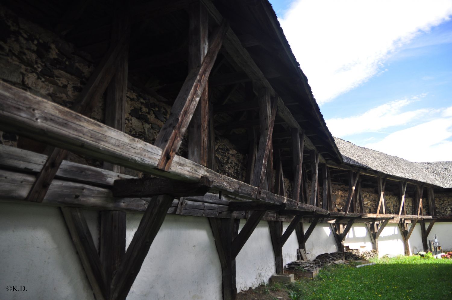 Grafenbach bei Diex (Bez. Völkermarkt) - Hölzerner Wehrgang