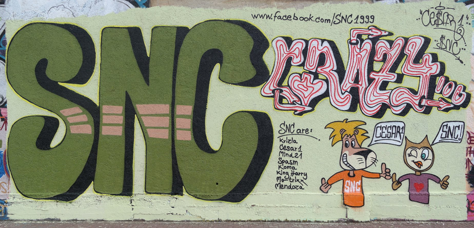 Graffiti von CesarOne der SNC-Crew