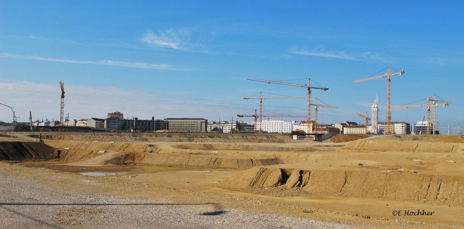 Großbaustelle Südbahnhof in Wien