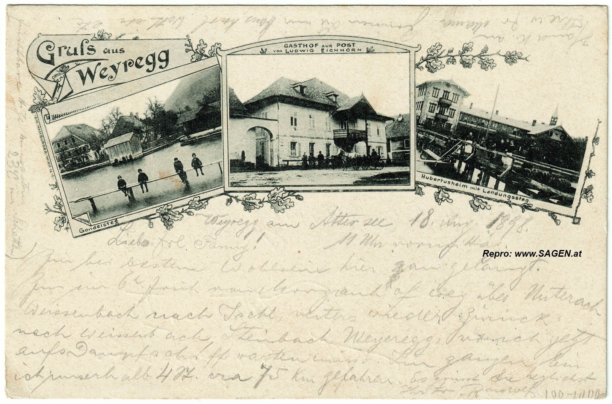 Gruß aus Weyregg 1898