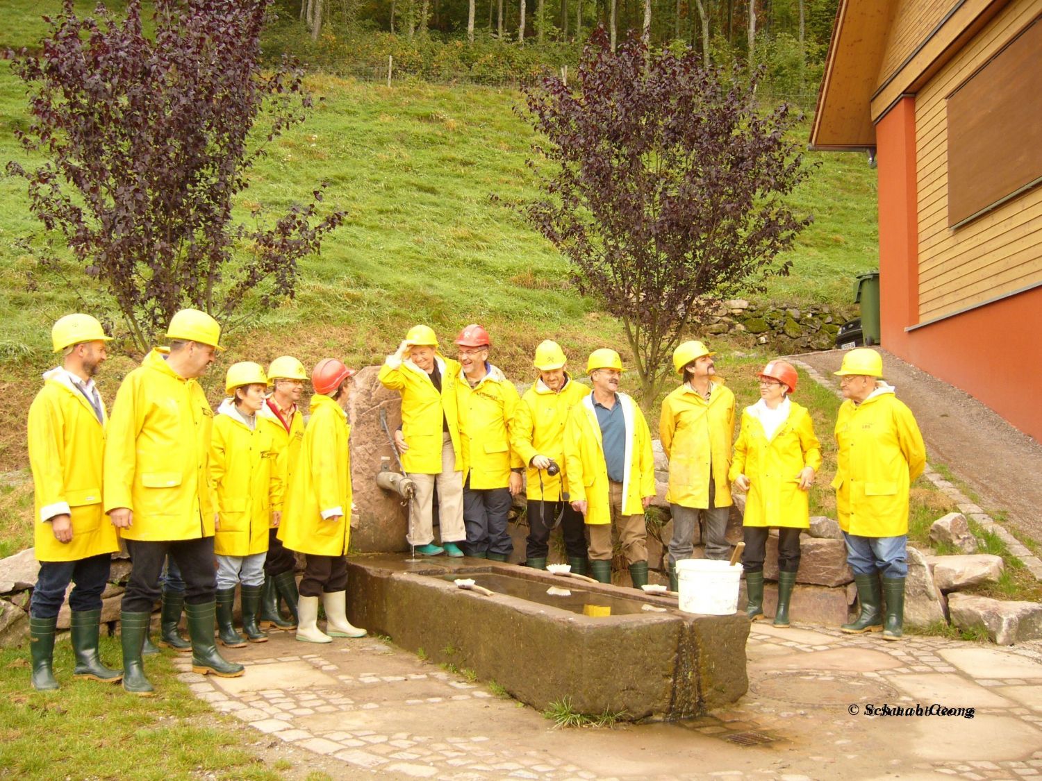 Gruppenbild vor der Besichtigung der Grube SEGEN GOTTES