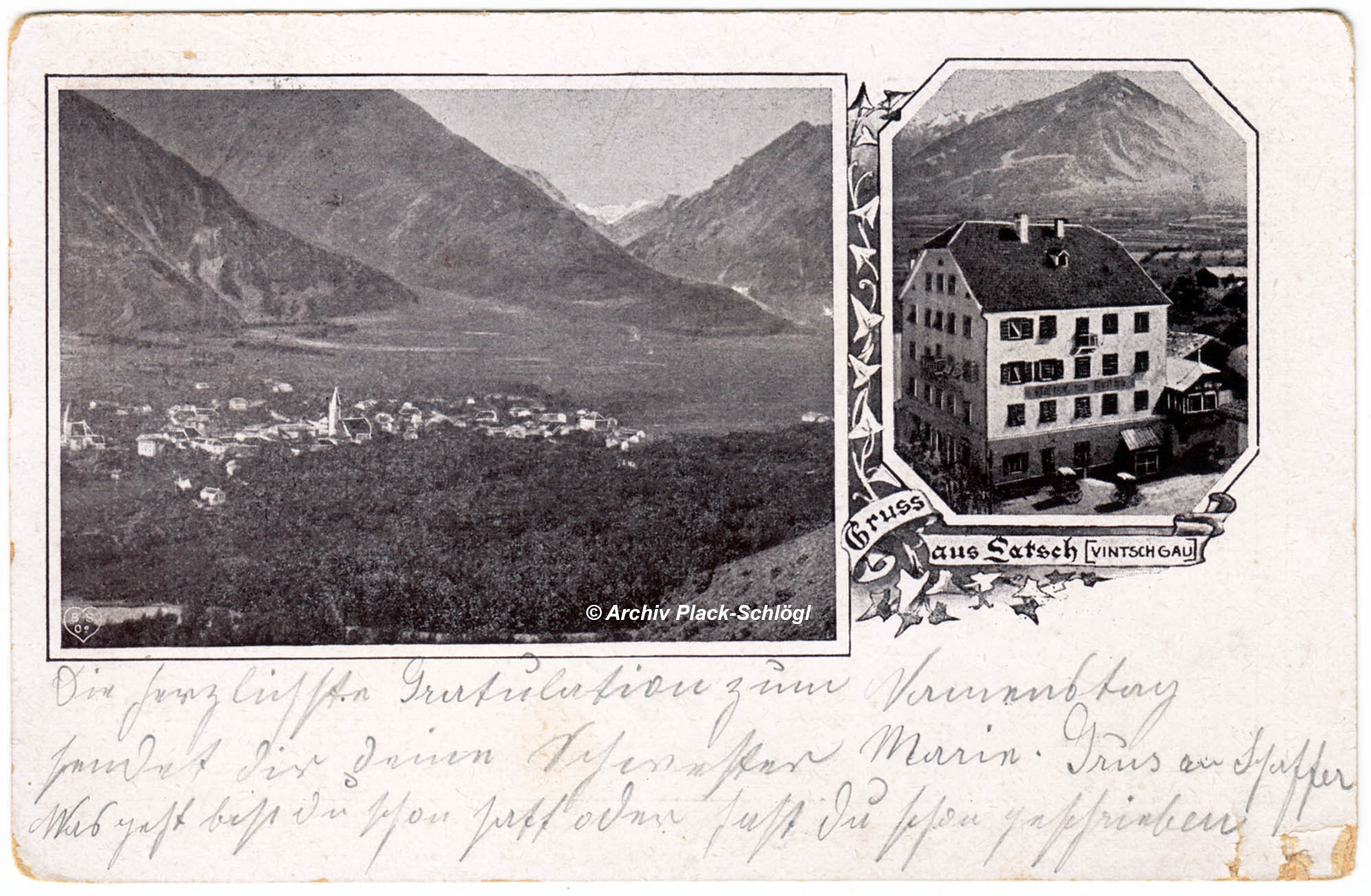 Gruss aus Latsch, Vinschgau, 1903