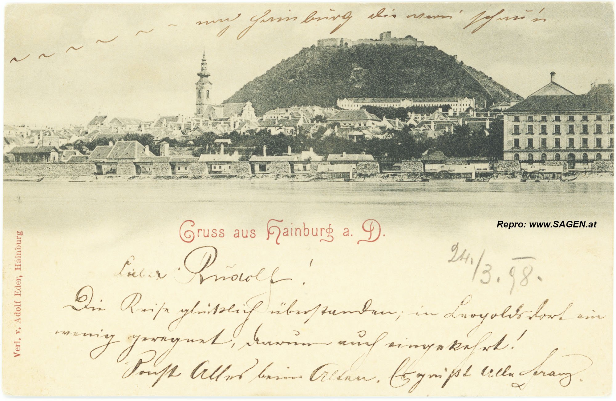 Hainburg an der Donau im Jahr 1897