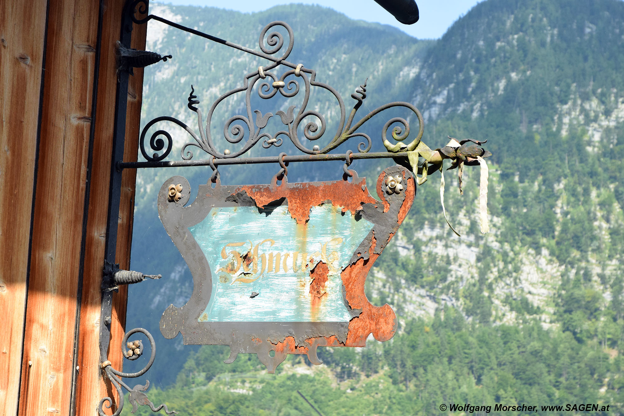 Hallstatt Geschäftsausleger Schmuck