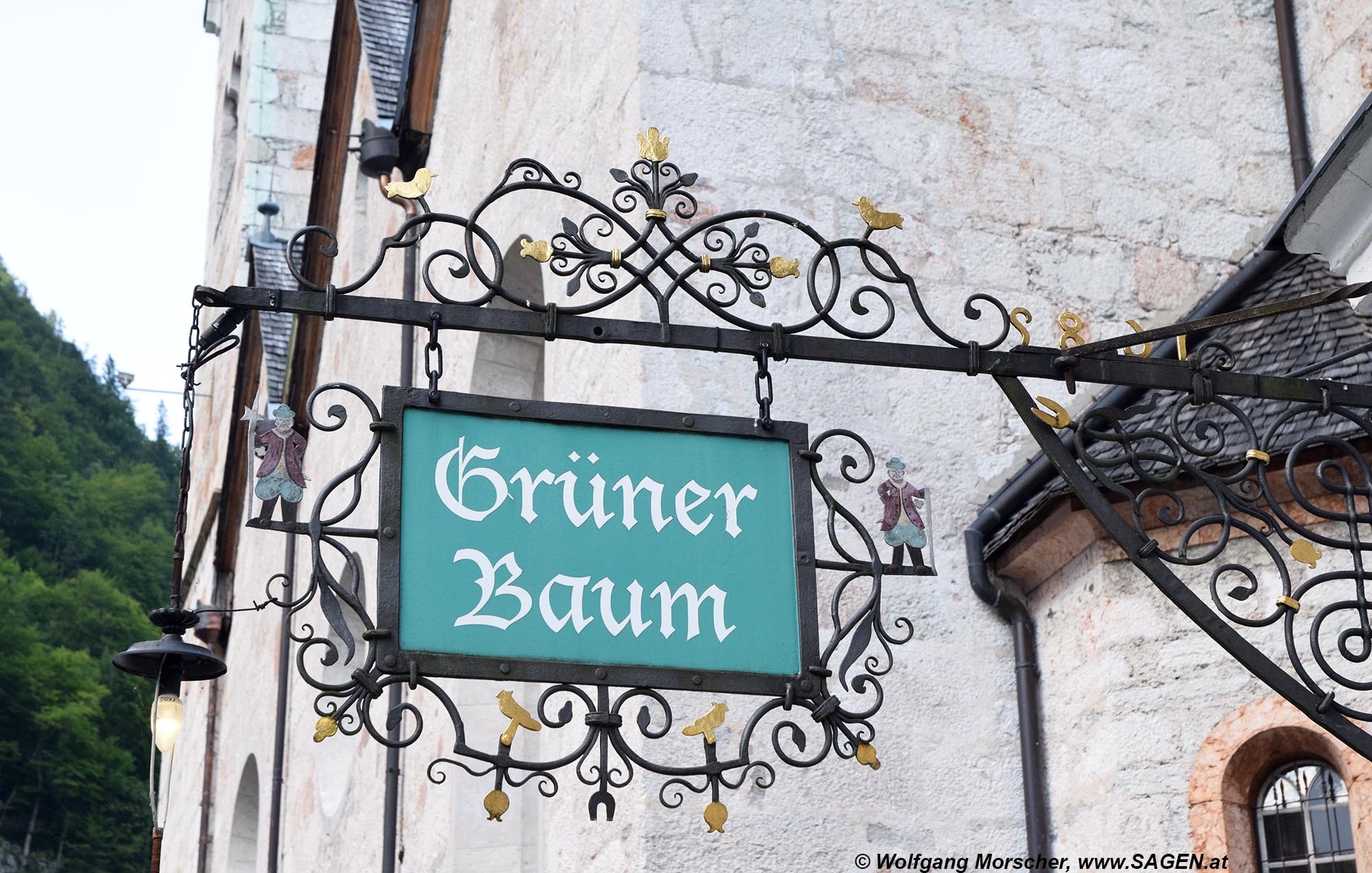 Hallstatt, Wirtshausausleger "Grüner Baum"