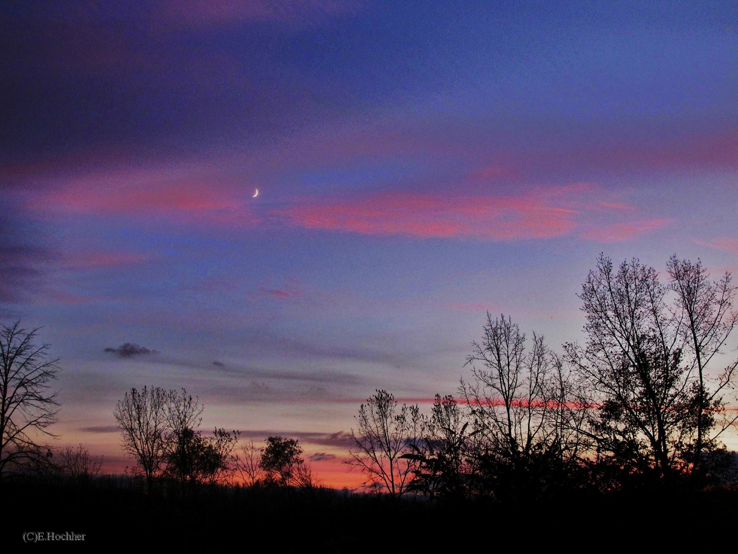 Herbstlicher Abendhimmel