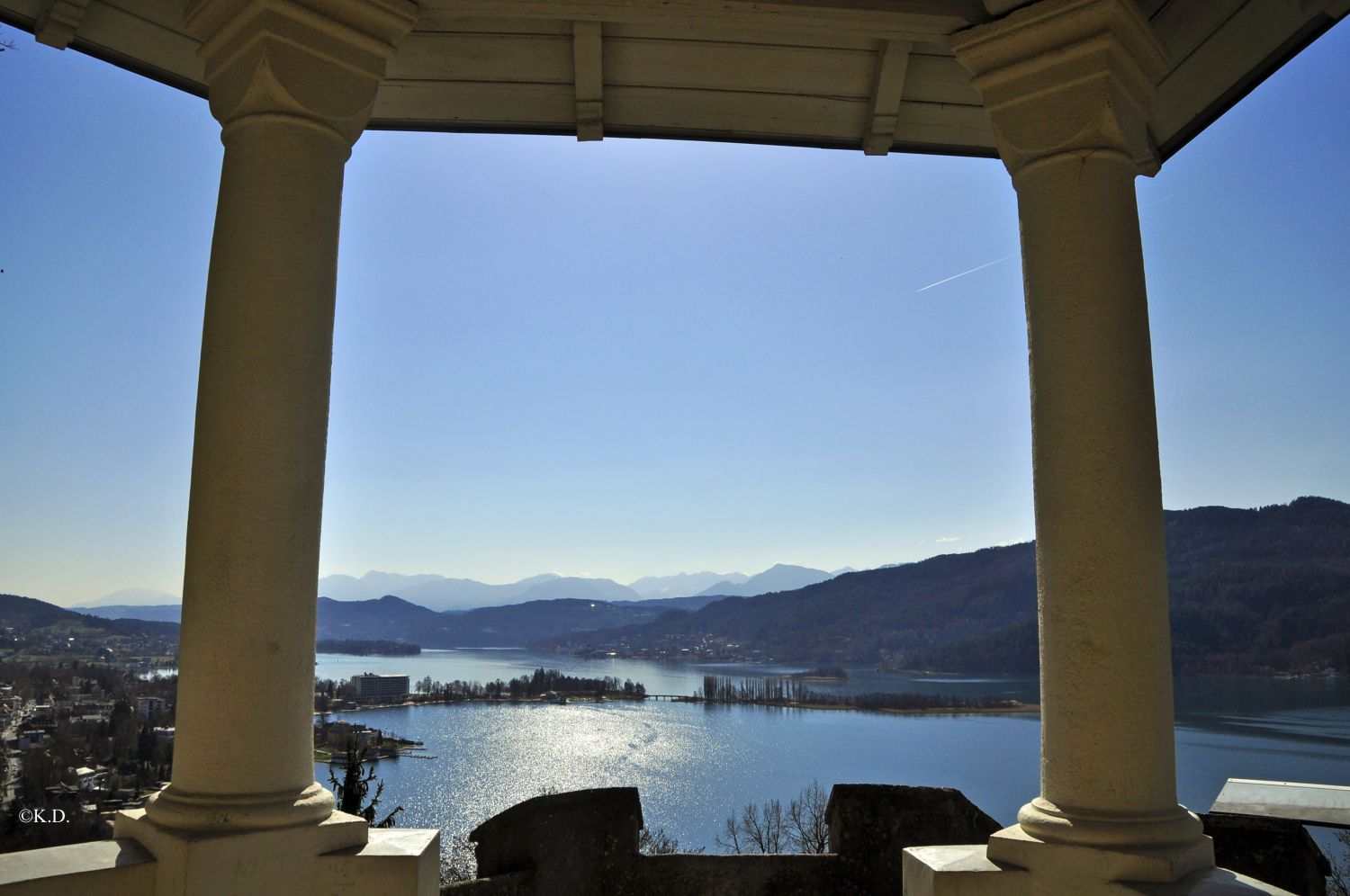 Hohe Gloriette in Pörtschach am Wörthersee - Blick gegen Osten