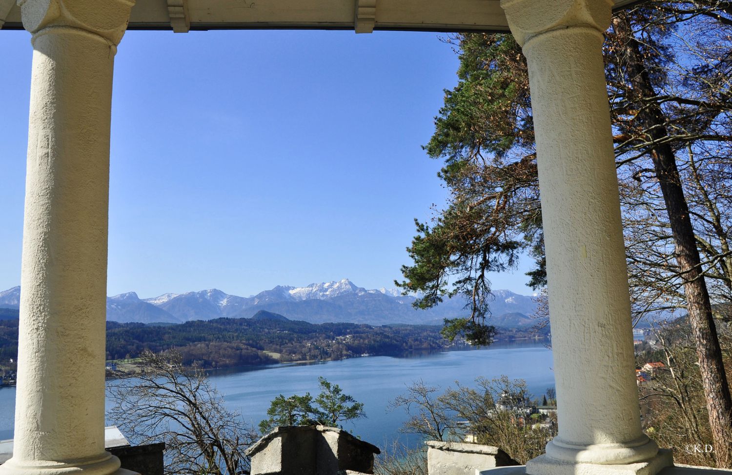 Hohe Gloriette in Pörtschach am Wörthersee - Blick gegen Westen