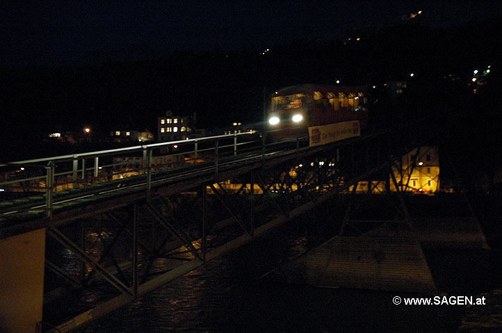 Innbrücke der Hungerburgbahn, letzte Fahrt