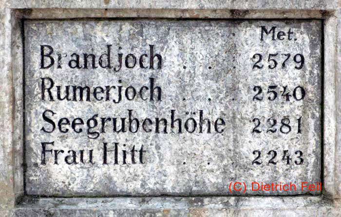 Innsbruck, "Geographensäule" im Waltherpark