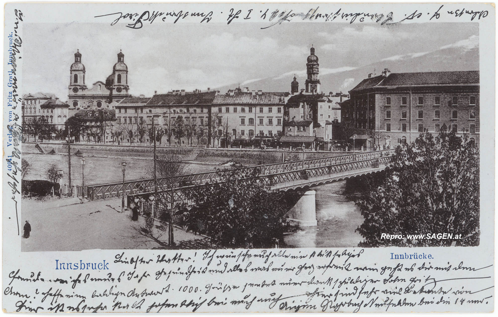 Innsbruck Innbrücke um 1900