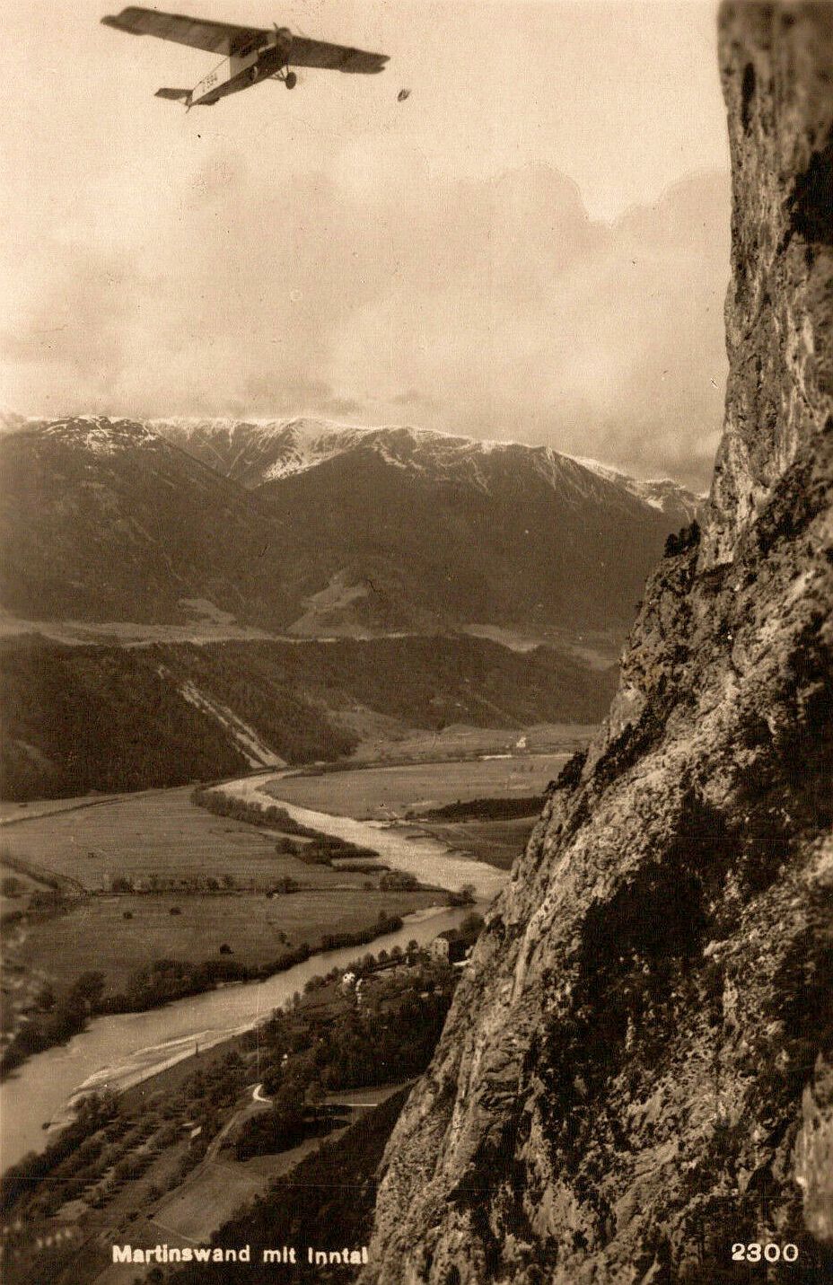 Inntal westlich von Innsbruck 1930, Martinswand im Inntal